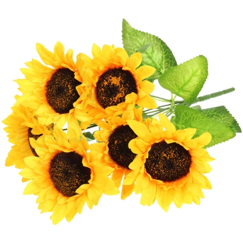 Искусственные цветы "Подсолнухи" 34см 7 цветков