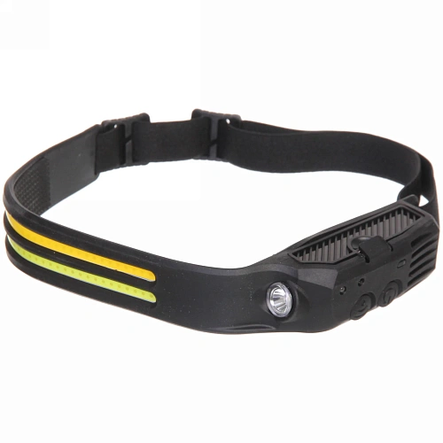 Фонарь налобный светодиодный 2COB + 1W 6 режимов аккумуляторная батарея 1200mAh, USB_3