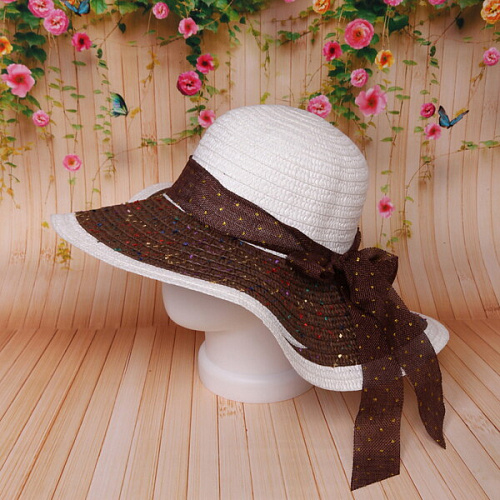 Шляпа женская с широкими полями TiraMiSu- Адель, микс 5 цветов, р58, ширина полей 13 см_25