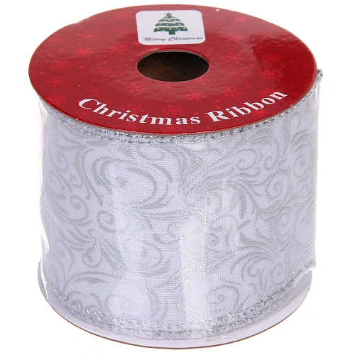 Лента для декорирования Торжество 6,3 см, 2,7 м, Серебро_4