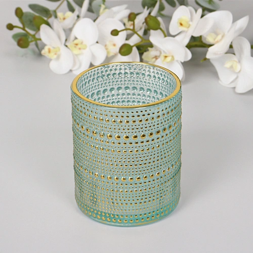 Подсвечник "Хрустальный блеск" 10*12,5 см, Голубой