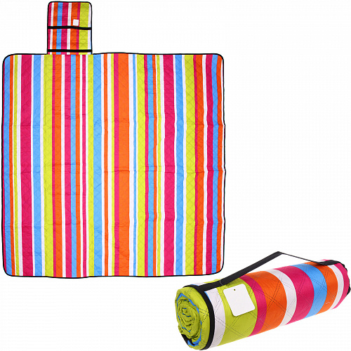 Коврик для пикника Цветная полоска, 200*200 см