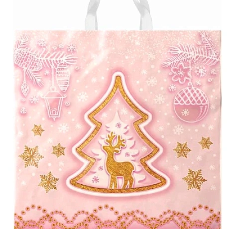 Пакет ПЭ с петлевой ручкой 40х42+6см (45) (Чудеса) НГ Интерпак (х25/500)