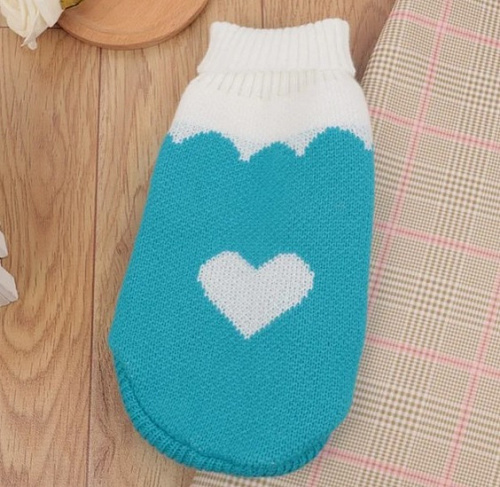 Кофта - свитер для мелких пород собак и кошек "BRO Style ♥", цвет голубой, р L