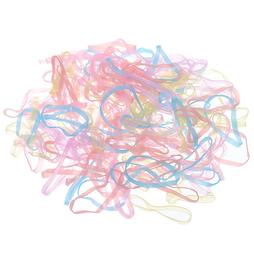 Резинки для волос детские силиконовые 200шт ФРАТТИ БУМ, Принцесса и единорожек, 1612см_4