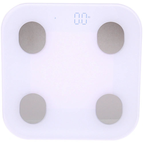 Весы напольные электронные "SMART- new" 28*28*0,5 см, bluetooth (работает от 3хААА), белый