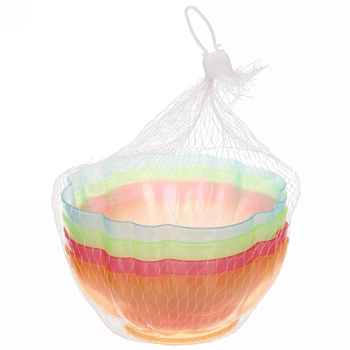 Салатник пластиковый 400мл Радуга в наборе 4шт 135см, цвета микс_5