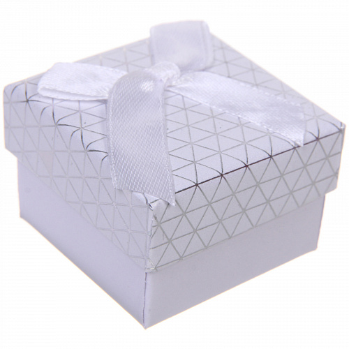 Коробка подарочная "Абстракция" 5*5*3,5 см, Белый