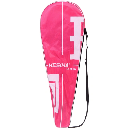Бадминтон в наборе K-510, 3 предмета 2 металлические ракетки 65 см, чехол (цвет розовый)_3