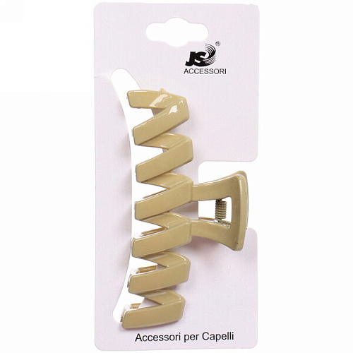 Заколка-краб для волос  на блистере Magic Gloss, зигзаг, микс 6 цветов, 9,8см (Кокетка)_36