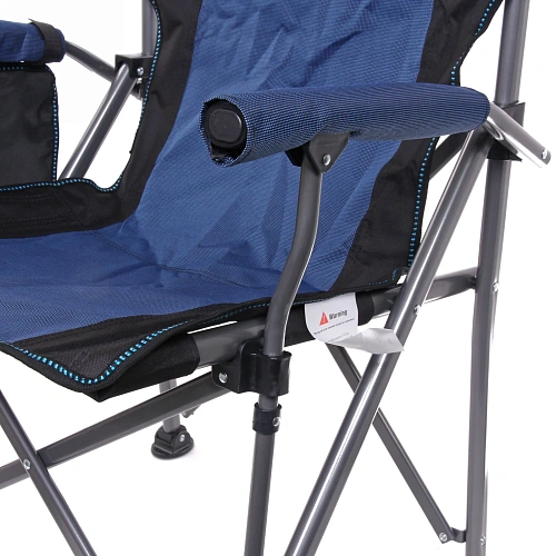 Кресло складное с подлокотниками до 120кг 645390 см синее_4