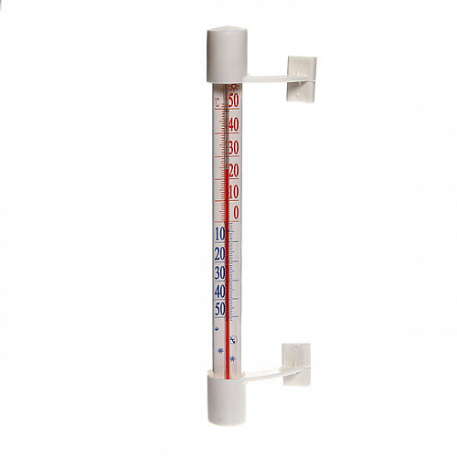Термометр оконный(стеклянный) на липучке, мод.Т-5,картонная коробка (Р)