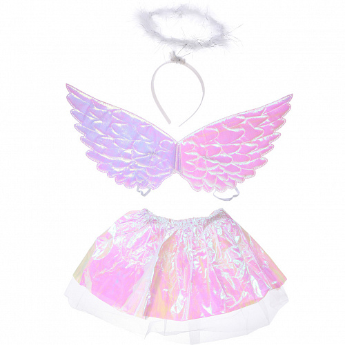 Карнавальный костюм "Воздушный ангел" (юбка,крылья, ободок)