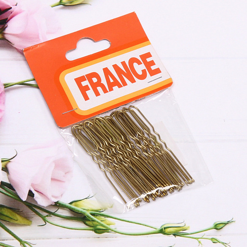 Шпильки для волос 30шт Классика, цвет черный, 6см_2