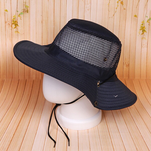 Шляпа мужская с клепками и сеткой Cowboy, микс 6 цветов, 58р, ширина полей 7,5см_18