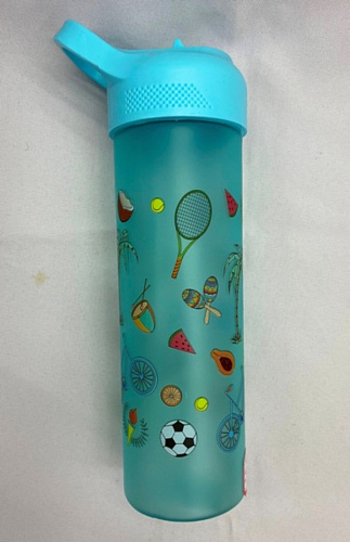 Бутылка питьевая пластиковая 650мл "Летние игры" матовая, микс цветов
