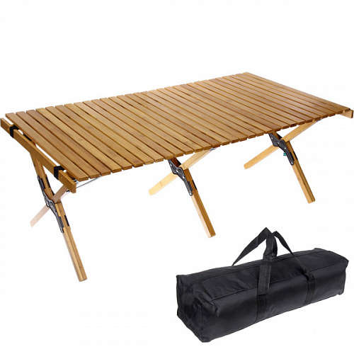 Стол кемпинговый складной TAN LOOK, 120*60*44 см, бамбук