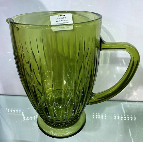 Кувшин стеклянный 1100мл "Аристократ",зеленый