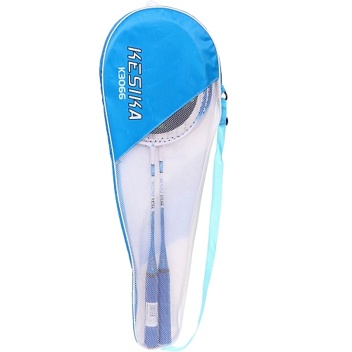 Бадминтон в наборе K-3066, 3 предмета 2 металлические ракетки 65 см, чехол (цвет синий)_3