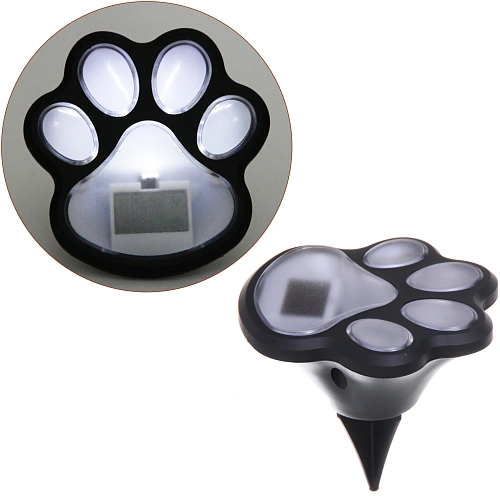 Фонарь садовый  "Лапка" 9*9*9 см, на солнечной батарее (набор 4 шт), Белое свечение