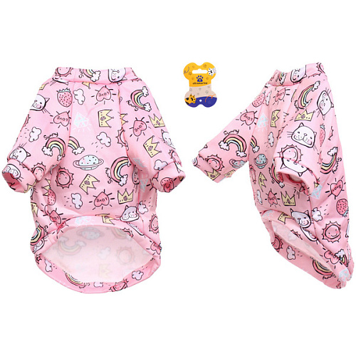 Кофта - толстовка для мелких пород собак "BRO Style", принт клубнички, р XL 