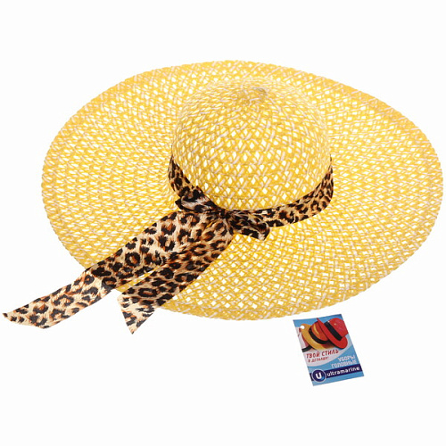 Шляпа женская с широкими полями TiraMiSu- Стелла, микс 8 цветов, р58, ширина полей 14 см_17