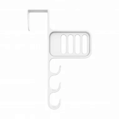 Вешалка на дверь "ПЕРФЕКТХАУС", цвет белый / прозрачный, 27*3*4,5см