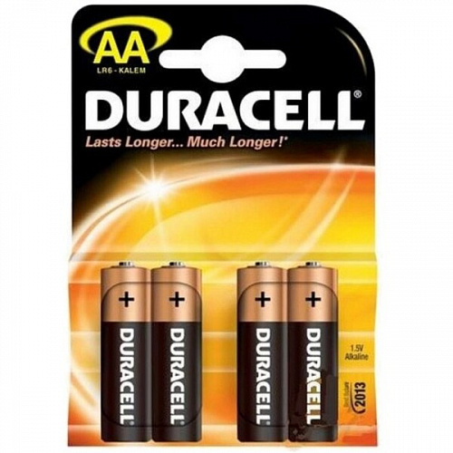 Батарейки алкалиновая Duracell Basic LR06, тип АА (блистер, 4 шт)(12/48)