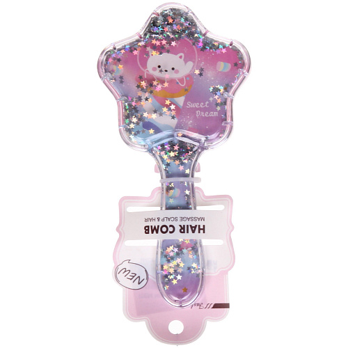 Расческа массажная Beautiful Shine, микс 4 вида Котята, 17см_6