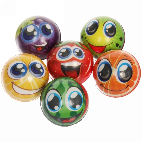 Мяч  6,3 см "Спелые фрукты" (антистресс), микс СТИКЕР НА ВЛОЖЕНИЕ