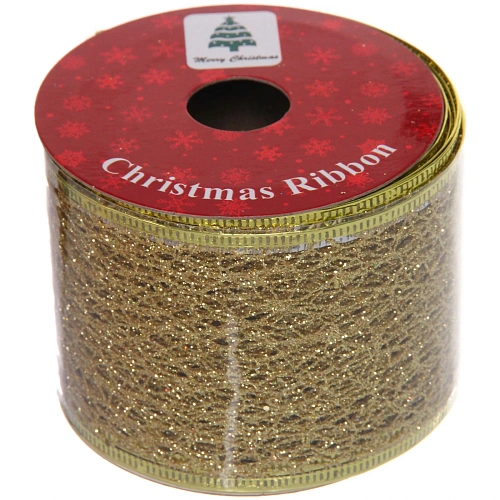 Лента для декорирования Сказка 6,3 см, 2,7 м, Золото_7