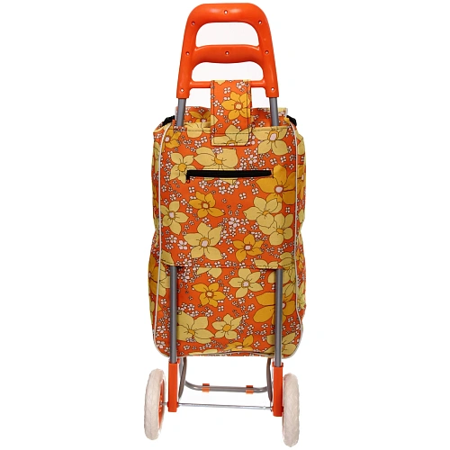 Тележка хозяйственная с сумкой (933034см, колеса 16см,грузоподъемность до 30 кг) Оранжевая_5