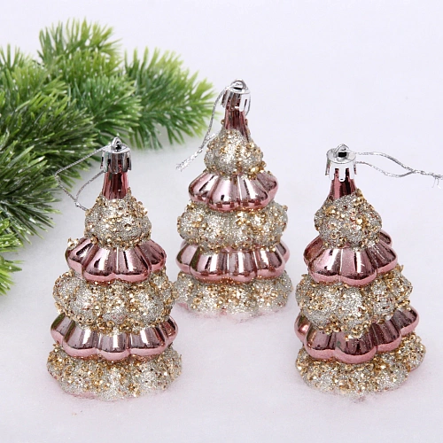 Набор украшений SHINE Magic tree 6х10,4 см (3 шт), rose pink_3
