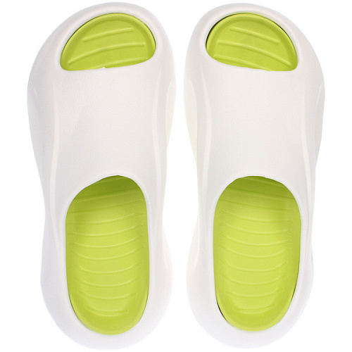 Шлепанцы мужские PRIME, цвет белый, зеленая стелька, р-р 44-45_3