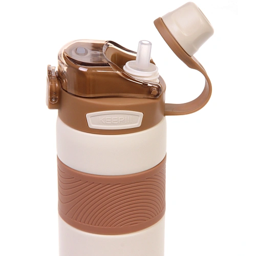 Термос 800мл Фитнесс, цвет молочный _5