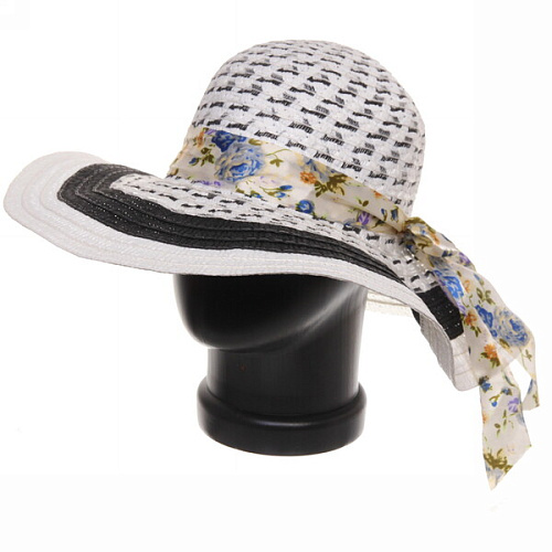 Шляпа женская с широкими полями TiraMiSu- Николь, микс 4 цвета, р58, ширина полей 10 см_12