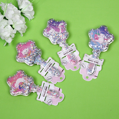 Расческа массажная Beautiful Shine, микс 4 вида Котята, 17см_3