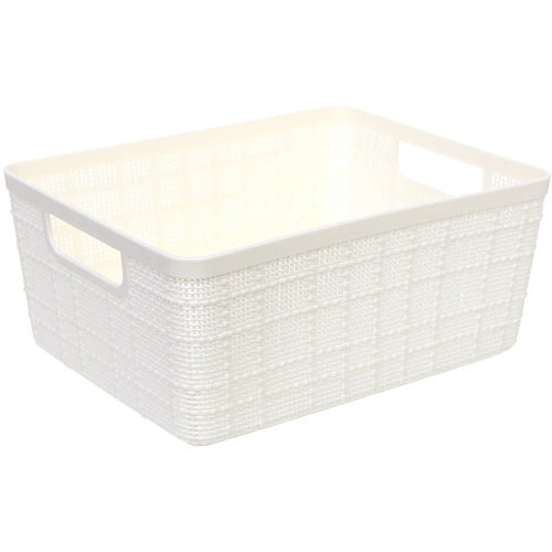 Корзина - органайзер для хранения "СТЭНТ", цвет белый, 24*18.5*10.2см 