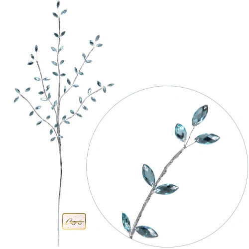 Ветка декоративная "Элегантный стиль" 80 смм, Голубой