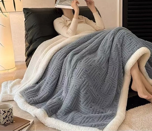 Плед 200*230 см "SOFT" двусторонний, цвет серый