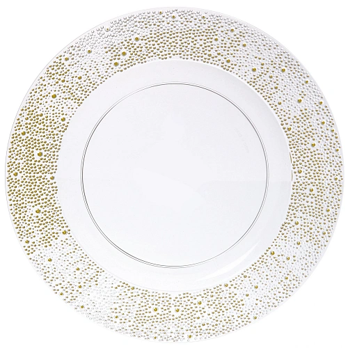 Поднос пластиковый "Кристалл" 33см золотой песок