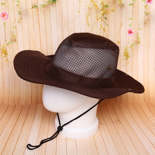 Шляпа мужская с клепками и сеткой Cowboy, микс 6 цветов, 58р, ширина полей 7,5см_37