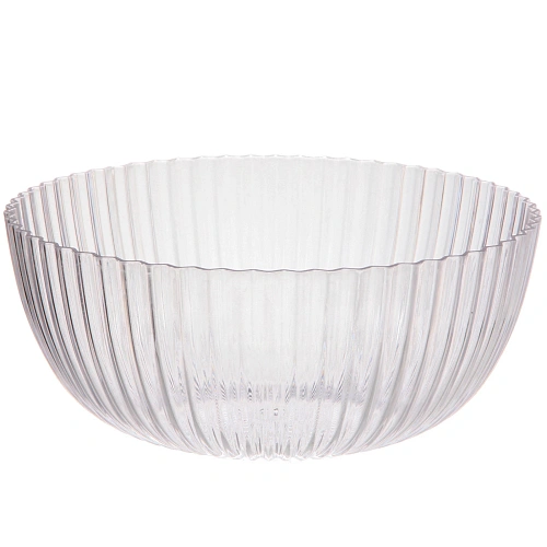 Салатник пластиковый "Мадлен" 25*10,5см ромашка, прозрачный