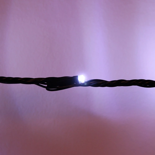 Гирлянда для улицы Водопад нить 7м 80 ламп LED чёрный провод, 8 реж, IP-54, Белый (возможность соединения)_2