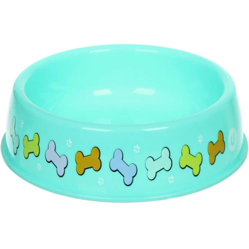 Миска пластиковая "МОЙ БРО - Вкусная косточка!, цвет мятный,  21*6,5см (логотип на миске) 700мл