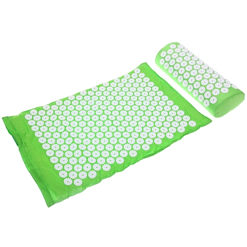 Акупунктурный набор (коврик игольчатый 64х40х2 см и валик 37х15х10 см в сумочке), салатовый_3