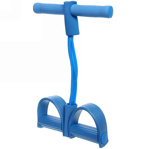 Эспандер универсальный с упорами для ног Fitness 4525 см (нагрузка 18 кг), голубой_3