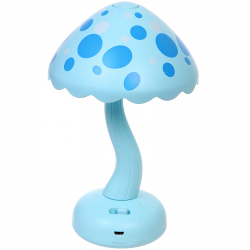 Настольная лампа "Sweet - Гриб" LED 13,2*19,5 см, USB 3w 3.7v, Голубой