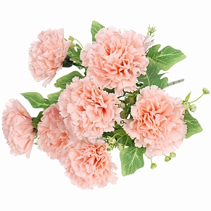 Искусственные цветы "Букет гвоздик" 35см 7 цветков персиковые