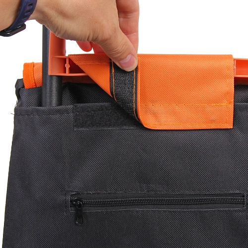 Тележка хозяйственная с сумкой (932538см, колеса 16см,грузоподъемность до 30 кг) оранжевая DC307_6